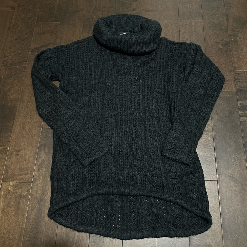 Vera Moda Cowlneck Knit Turtleneck - Black - Size Medium